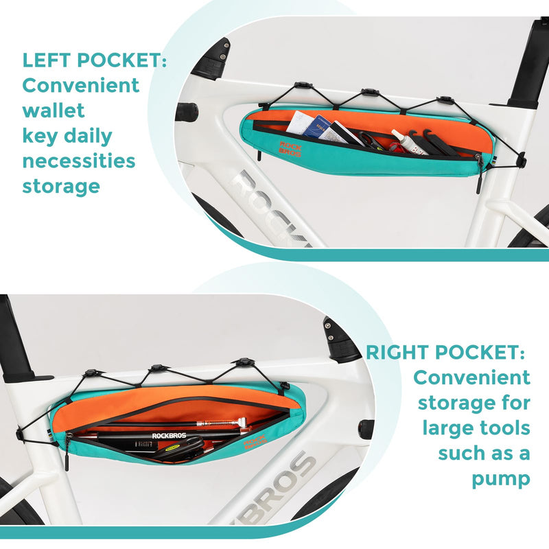 Load image into Gallery viewer, ROCKBROS Urban Rider Series Bike Frame Bag 1.5L Triangle Storage Pouch
