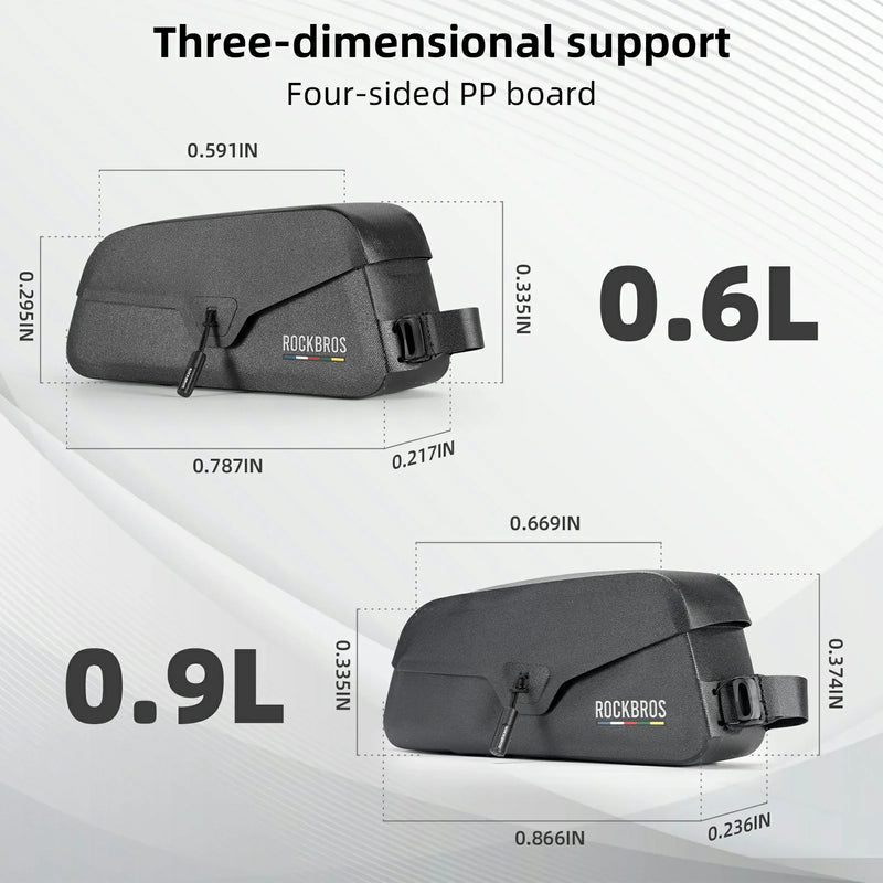 Load image into Gallery viewer, ROCKBROS Road To Sky 100%Waterproof Magnetic Bike Top Tube Frame Bag 0.6L/0.9L
