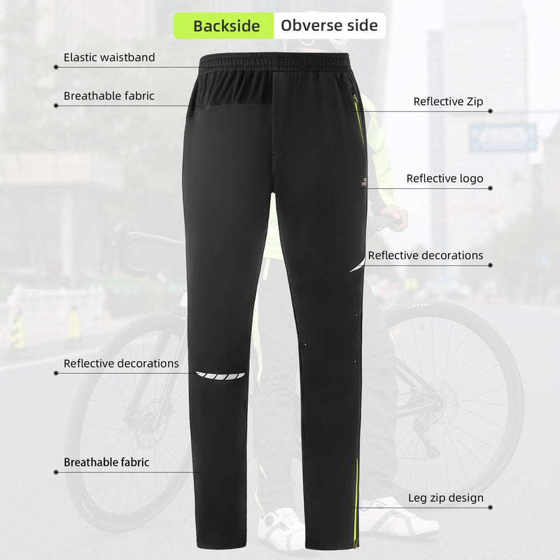 Load image into Gallery viewer, ROCKBROS Winter Thermal Tights Windproof Bike Cycling Pants for Running Outdoor Hiking Gear
