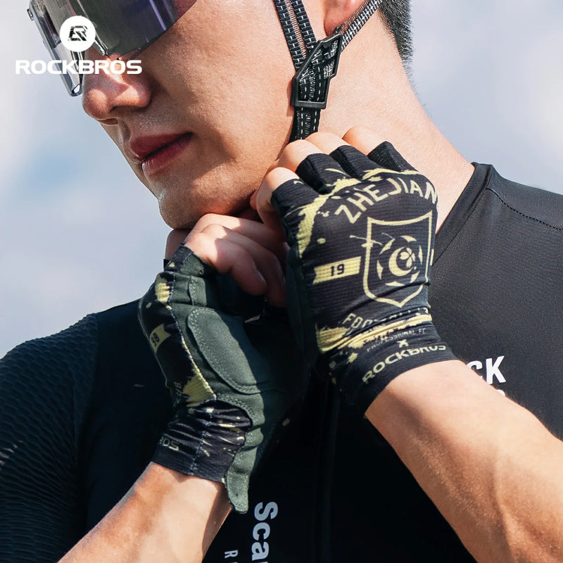 Load image into Gallery viewer, ROCKBROS × Zhejiang Professional FC Limited Edition Half-Finger Cycling Gloves
