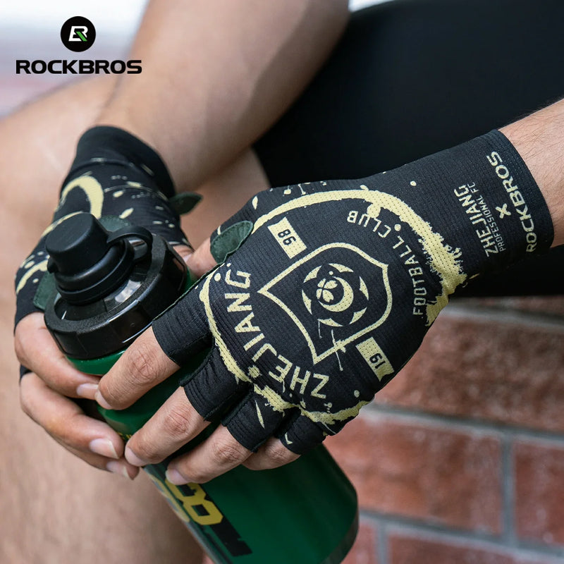 Load image into Gallery viewer, ROCKBROS × Zhejiang Professional FC Limited Edition Half-Finger Cycling Gloves
