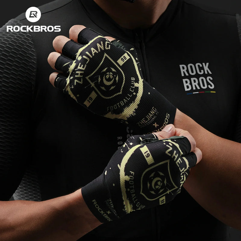 Load image into Gallery viewer, ROCKBROS × Zhejiang Professional FC Limited Edition Half-Finger Cycling Gloves
