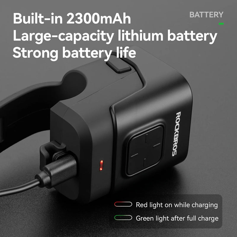 Load image into Gallery viewer, SKL01 Electric Bike Horn Front Light Horn and Light 2-in-1 450lm 2300mAh
