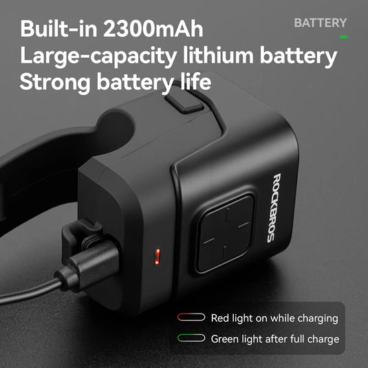 SKL01 Electric Bike Horn Front Light Horn and Light 2-in-1 450lm 2300mAh