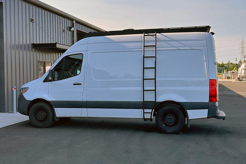 Load image into Gallery viewer, Sprinter Wheel Wrap Side Ladder (New Flat Step Design)

