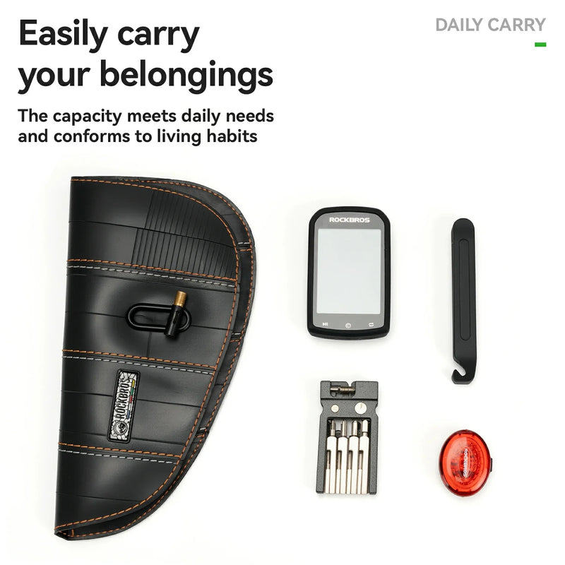 Load image into Gallery viewer, Sustainable Eco-Friendly Recycled Tire Bike Frame Bag 0.5L ROAD TO SKY
