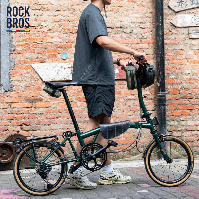 Load image into Gallery viewer, Sustainable Eco-Friendly Recycled Tire Bike Frame Bag 0.5L ROAD TO SKY

