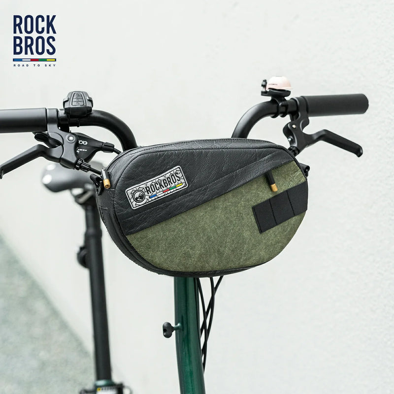 Load image into Gallery viewer, Sustainable Eco-Friendly Recycled Tire Bike Handlebar Bag 2.5L ROAD TO SKY

