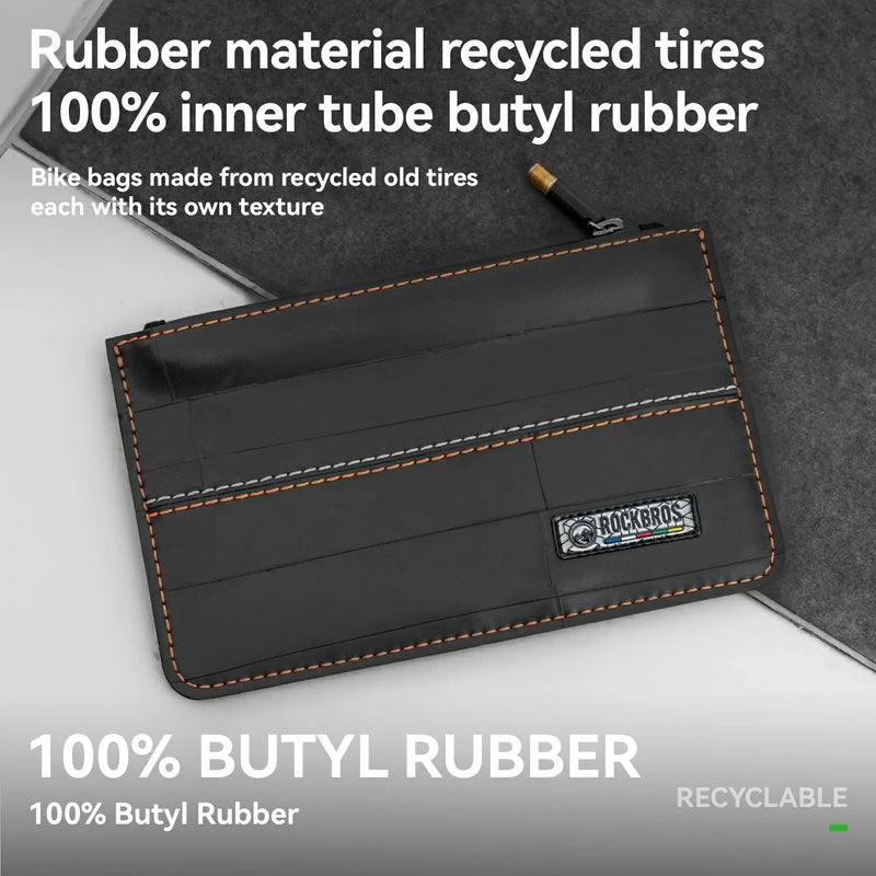 Load image into Gallery viewer, Sustainable Eco-Friendly Recycled Tire Bike Wallet 0.7L ROAD TO SKY
