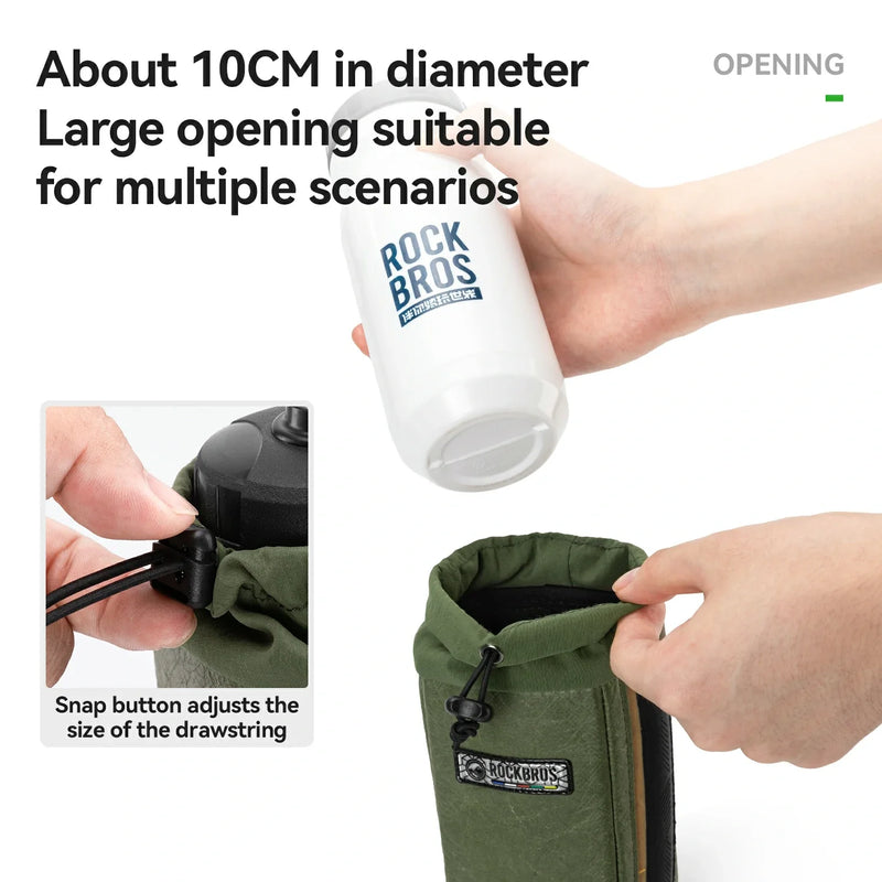 Load image into Gallery viewer, Sustainable Eco-Friendly  Recycled Tire Bike Water Bottle Bags 0.8L ROAD TO SKY
