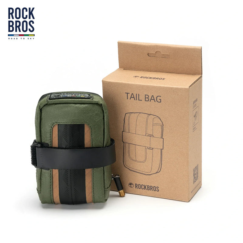 Load image into Gallery viewer, Sustainable Eco-Friendly Recycled Tire Bike Saddle Bag 0.4L ROAD TO SKY
