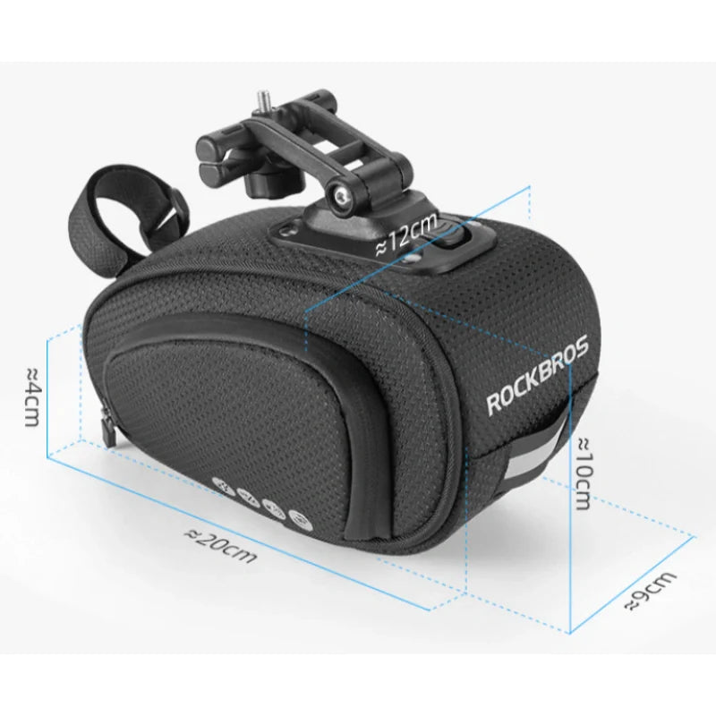 Load image into Gallery viewer, ROCKBROS Bike Saddle Bag Under Seat with Adjustable Mounting, Large Storage Pouch
