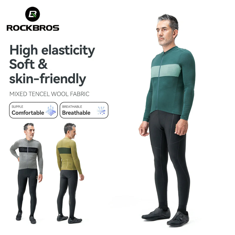 Load image into Gallery viewer, Men‘s Tencel Wool Cycling Jersey Breathable
