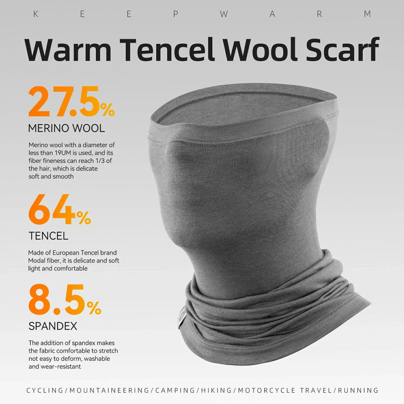 Load image into Gallery viewer, Merino Wool Thermal Neck Gaiter Face Mask for Men Women
