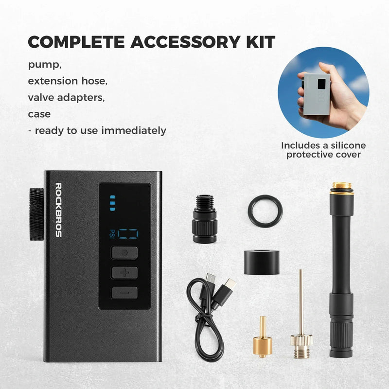 Load image into Gallery viewer, AS240 PRO Mini Electric Bike Pump with Gauge Max 120PSI

