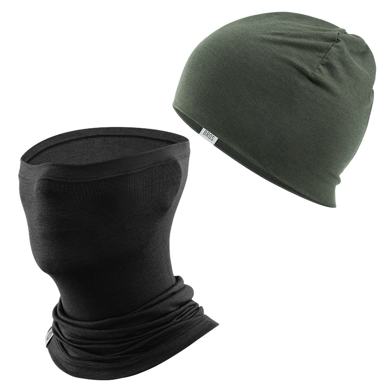 Load image into Gallery viewer, Winter Cap and Face Mask Set Merino Wool Thermal
