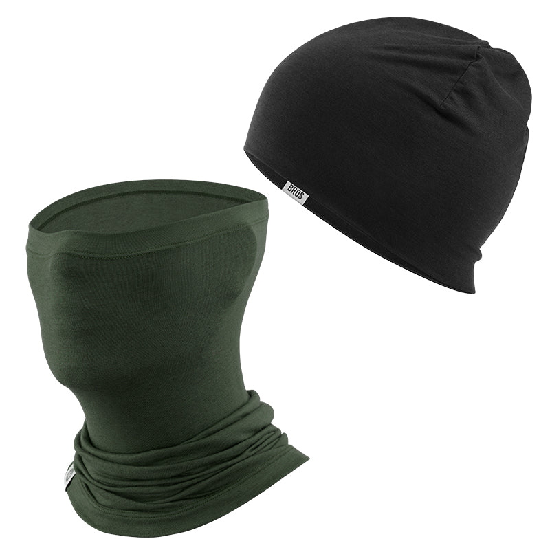Load image into Gallery viewer, Winter Cap and Face Mask Set Merino Wool Thermal
