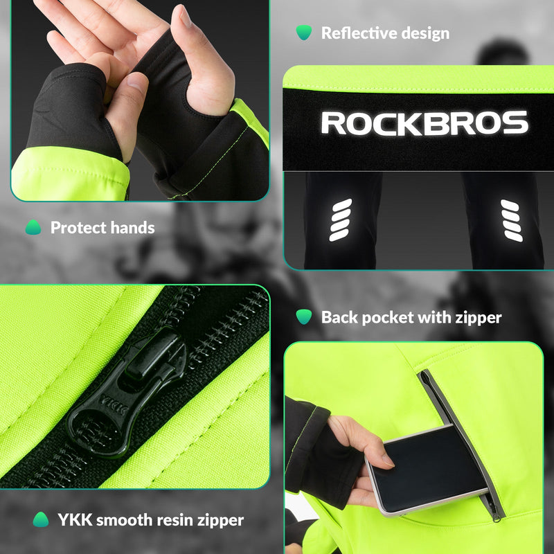 Load image into Gallery viewer, Cycling Jacket Pants Winter Suit Fluorescent Green
