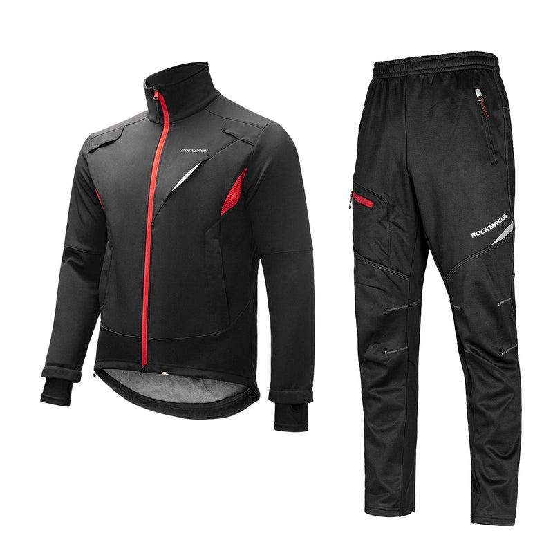 Load image into Gallery viewer, Winter Jacket &amp; Pants Men's Windproof Cycling Suit
