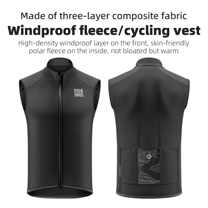 Load image into Gallery viewer, Windproof Fleece Cycling Vest
