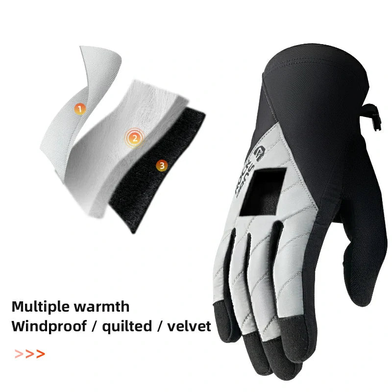 Load image into Gallery viewer, Winter Long-Finger Gloves Windproof Velvet
