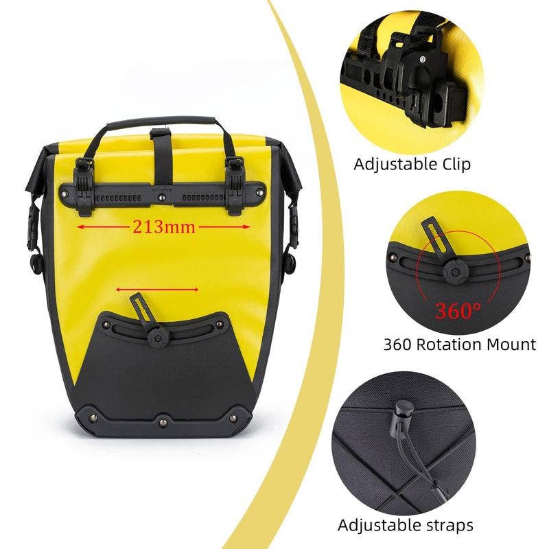 Load image into Gallery viewer, ROCKBROS Waterproof 27L Large Capacity Bike Rear Rack Bicycle Pannier Bag Waterproof
