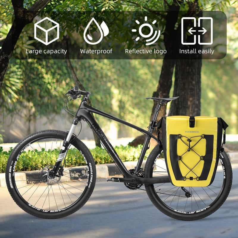 Load image into Gallery viewer, ROCKBROS Waterproof 27L Large Capacity Bike Rear Rack Bicycle Pannier Bag Waterproof
