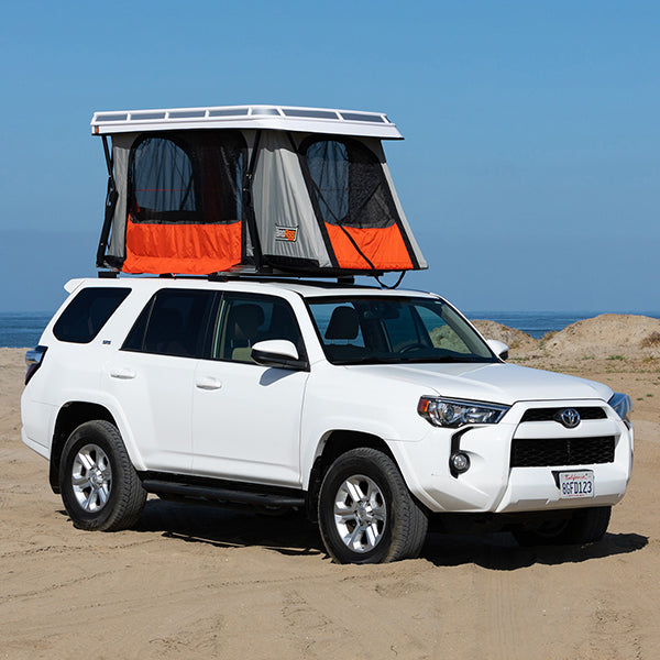 Load image into Gallery viewer, Badass Tents 2009-2022 Toyota 4Runner (Gen 5) CONVOY® Rooftop Tent w/ Low Mount Crossbars- Pre- Assembled
