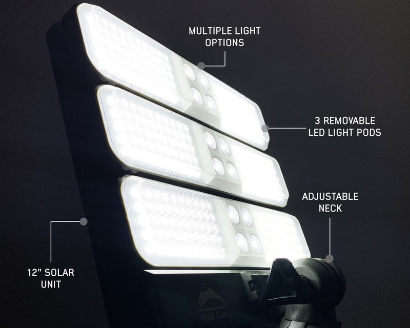 Load image into Gallery viewer, Overland Vehicle Systems Wild Land Camping Gear - ENCOUNTER Solar Powdered Camping Light with Removable Light Pods
