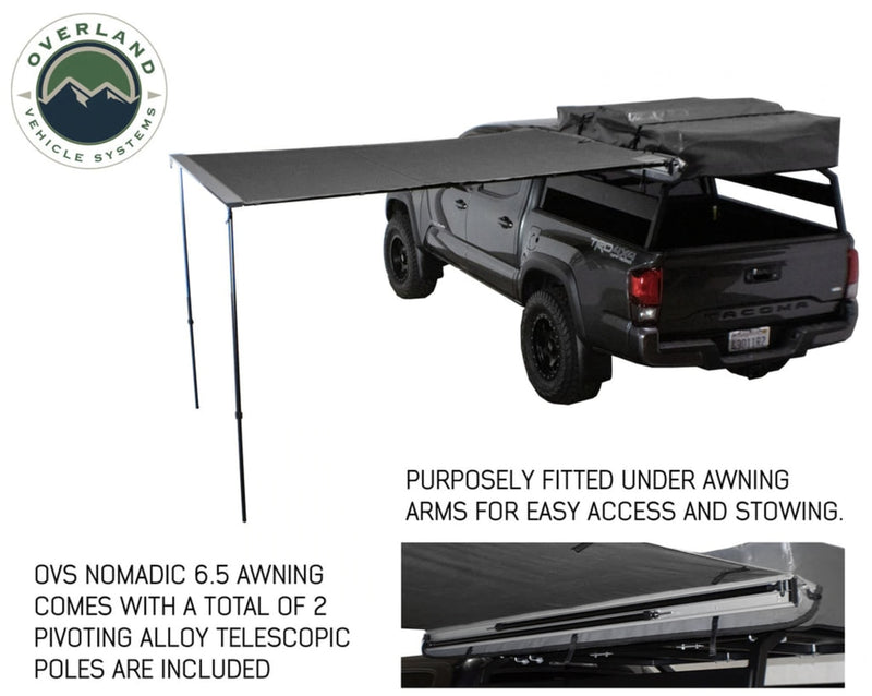 Load image into Gallery viewer, Overland Vehicle Systems Nomadic Awning 2.5 - 8.0&#39; With Black Cover Universal
