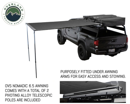 Overland Vehicle Systems Nomadic Awning 2.5 - 8.0' With Black Cover Universal