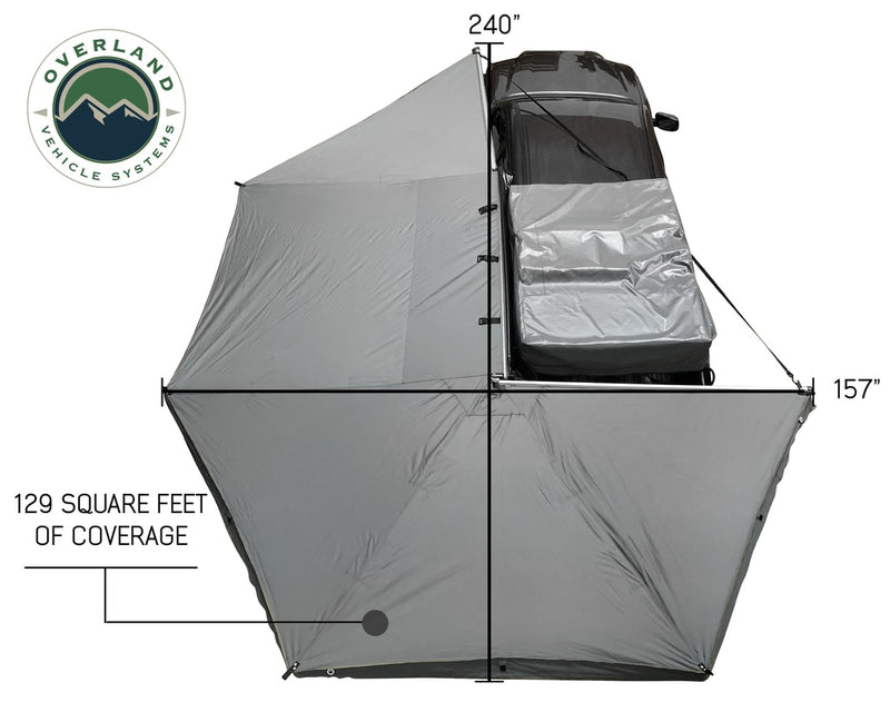 Load image into Gallery viewer, Overland Vehicle Systems Nomadic Awning 270 Dark Gray Cover With Black Cover Universal
