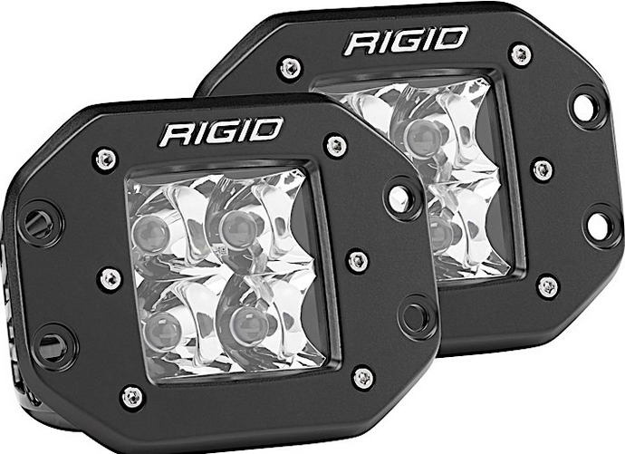 Rigid D-Series PRO Spot Flush Mount Black 2 Lights