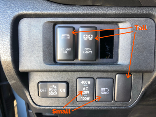 Cali Raised LED Small Style Toyota OEM Style "Ditch Lights" Switch