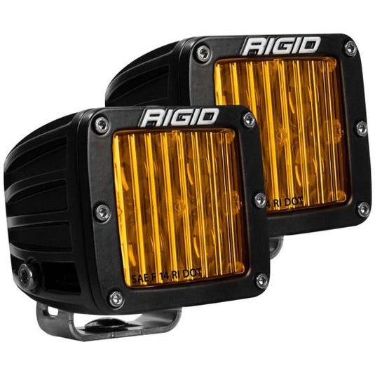 Rigid D-Series PRO DOT/SAE J583 Fog Light Selective Yellow Surface Mount-Pair