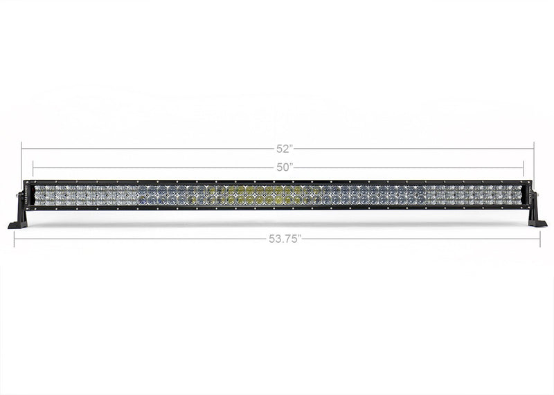 Load image into Gallery viewer, Cali Raised LED 52&quot; Curved Dual Row 5D Optic OSRAM LED Light Bar
