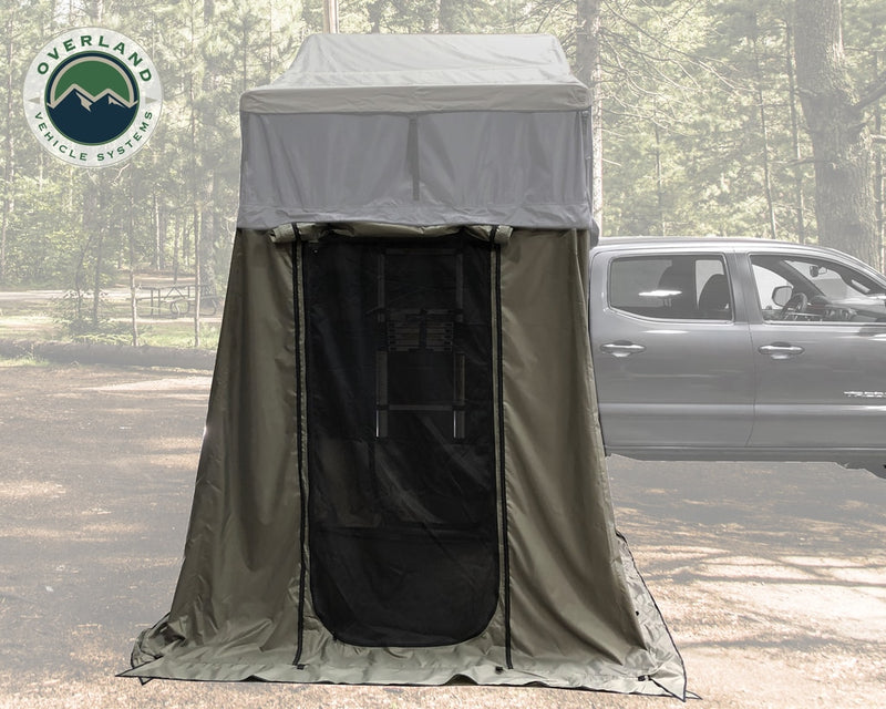 Load image into Gallery viewer, Overland Vehicle Systems Roof Top Tent Annex Green Base With Black Floor &amp; Travel Cover
