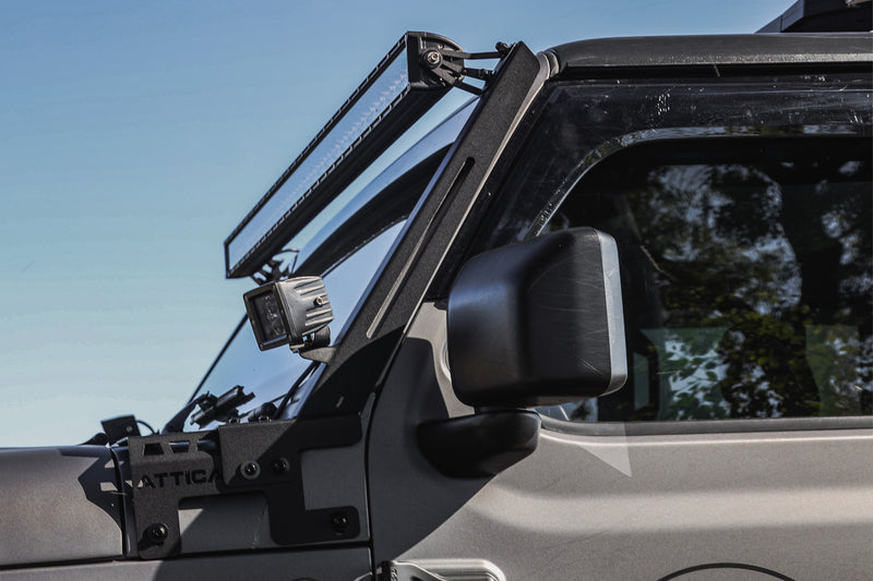 Load image into Gallery viewer, Attica 4x4 2018-2023 Jeep Wrangler JL Frontier Series Light Mount Brackets
