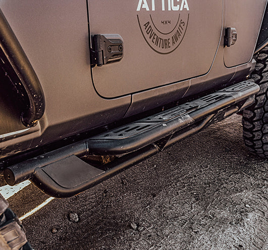 Load image into Gallery viewer, Attica 4x4 2018-2023 Jeep Wrangler JL Terra Series Side Steps
