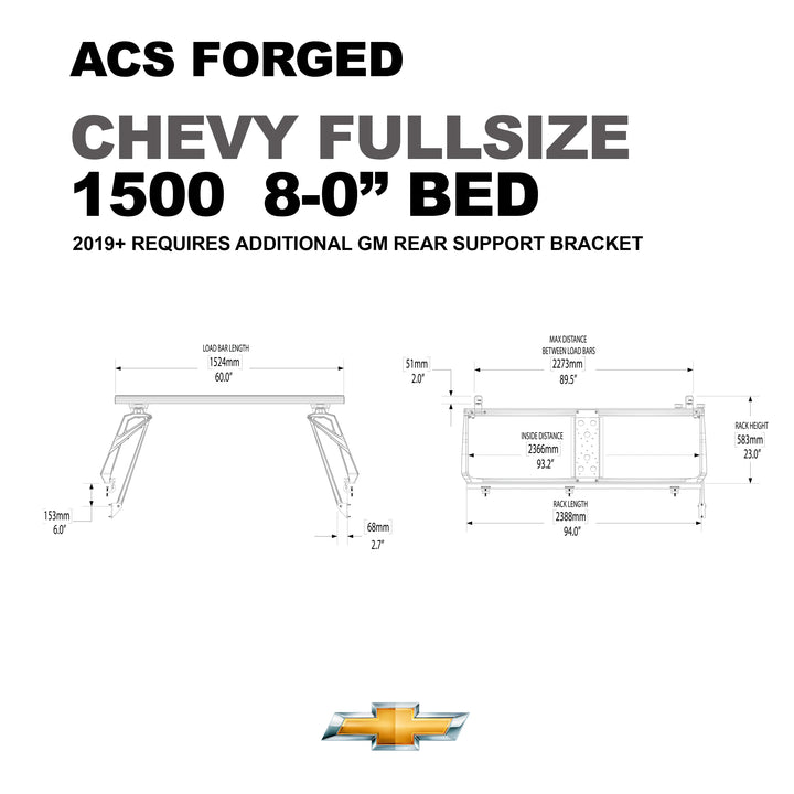 Load image into Gallery viewer, Leitner Active Cargo System ACS Forged Bed Rack - Chevrolet

