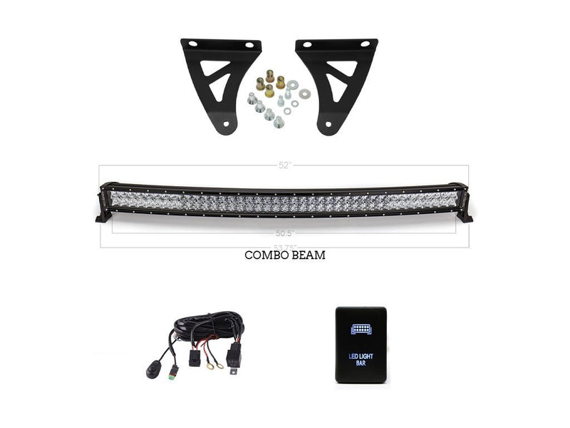 Load image into Gallery viewer, Cali Raised LED 2007-2021 Toyota Tundra 52&quot; Curved LED Light Bar Roof Brackets Kit
