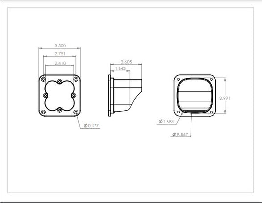 Baja Designs Squadron Sport LED Light - White Flush Mount