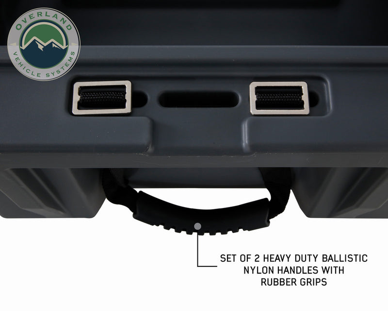 Load image into Gallery viewer, Overland Vehicle Systems D.B.S. - Dark Grey 53 QT Dry Box, Drain, and Bottle Opener
