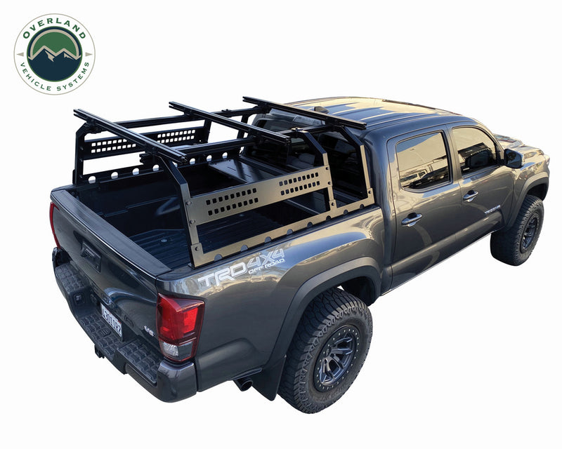 Load image into Gallery viewer, Overland Vehicle Systems Discovery Rack with Side Cargo Plates, w/ Front Cargo Tray System Kit Mid Size Truck Short Bed Application
