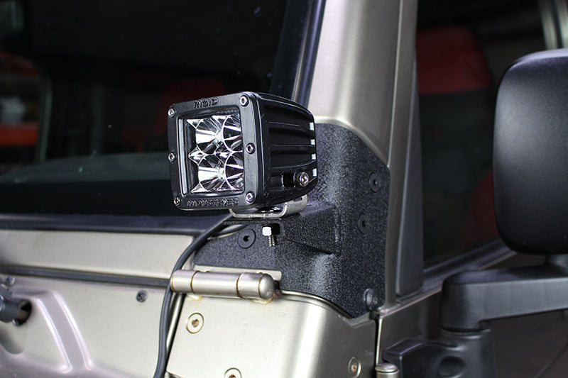 Load image into Gallery viewer, Fishbone Offroad 1997-06 TJ Wrangler Windshield Light Brackets
