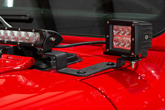 Load image into Gallery viewer, Fishbone Offroad 2018-Current JL Wrangler (2-Door) Cowl Light Brackets
