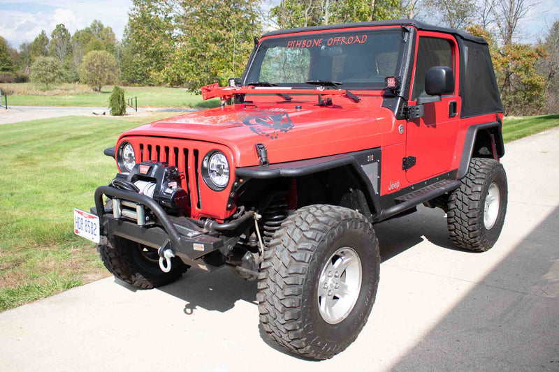 Load image into Gallery viewer, Fishbone Offroad 1997-06 TJ Wrangler 48&quot;-60&quot; Hi-Lift Jack Hood Mount
