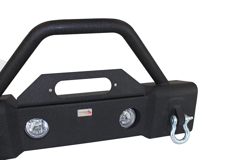 Load image into Gallery viewer, Fishbone Offroad 2007-18 JK Wrangler (2-Door) Front Stubby Winch Bumper with Tube Guard
