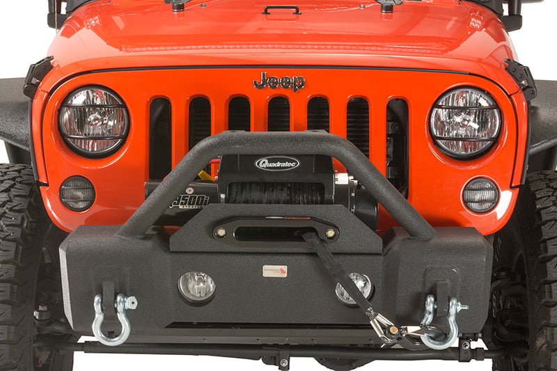 Load image into Gallery viewer, Fishbone Offroad 2007-18 JK Wrangler (2-Door) Front Stubby Winch Bumper with Tube Guard
