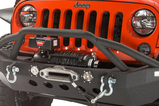 Fishbone Offroad 2007-18 JK Wrangler (2-Door) Front Full Width Winch Bumper with LED's